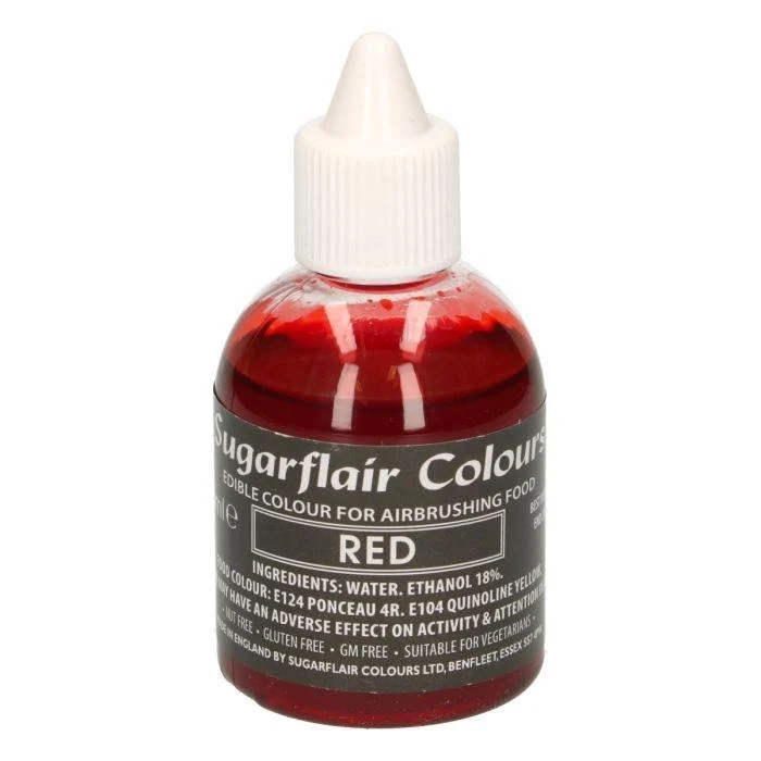 Sugarflair Airbrush Colouring Red 60ml