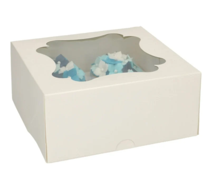 Cupcake Doos Wit + inlay voor 4 Cupcakes